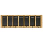 Webmarketpoint - tableau noir semaine avec cintre en bois 7 places et craie cm80x25x4 Webmarketpoint - tableau noir semaine avec cintre en bois 7 places et craie cm80x25x4