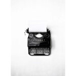 Tableau original pour bureau noir & blanc | tableau motif machine � �crire id�al couloir | tableau sur ...