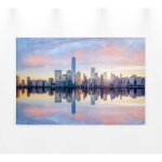 Tableau skyline ville de new york | tableau sur toile paysage ville am�ricaine | tableau color� buildings ...