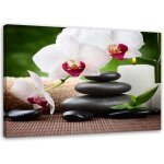 Tableau sur toile fleurs d'orchide zen 60x40