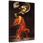 Tableau sur toile reproduction matthieu et l'ange - caravage 40x60