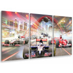 Tableau triptyque deco course de f1 � dubai - 90x60 cm