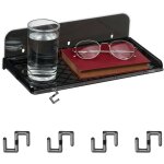 Tablette de lit, mini table de chevet � coller, couchage mezzanine, hxlxp: 8, 5x30x15, 5 cm, plastique, ...