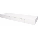 Décoshop26 - tablette murale étagère avec tiroir en bois massif 8x80x25cm blanc 040005181 Décoshop26 - tablette murale étagère avec tiroir en bois massif 8x80x25cm blanc 040005181