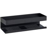 Tablette murale turbo - loc� genova black wenko fixation facile, inox, 30x8x10, 5 cm, noir