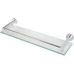 Tablette pour salle de bain murale en verre tremp� et aluminium largeur 50 cm mat�riel de montage inclus ...