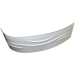 Ondee zen - tablier de baignoire droite fany - tablier motif vague 160x90cm - abs - blanc