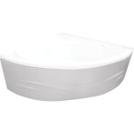 Ondee - zen - tablier de baignoire fany - tablier motif vague 135x135cm - abs - blanc