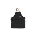 Tablier de chef tablier à dos croisé pour hommes femmes avec bretelles réglables et grandes poches, toile, ... Tablier de chef tablier à dos croisé pour hommes femmes avec bretelles réglables et grandes poches, toile, ...