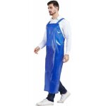 Tablier impermable rsistant rglable, tablier de travail en caoutchouc bleu