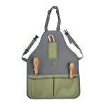 Esschert design - tablier jardin ajustable - l 1 x l 53 x h 75 cm - gris - livraison gratuite