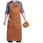 Tablier de soudeur avec 6 poches, tablier de travail en cuir anti - chaleur ignifuge, tablier de menuisier ...