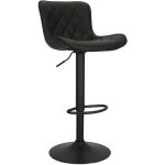 Tabouret rembourr� aland noir, r�glable en m�tal