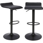 Tabouret de bar, lot de 2, 360 degr�s rotatif, avec repose - pieds, tabouret pivotant, hauteur r�glable ...