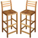 Doc&et² - the living store tabourets de bar lot de 2 bois d'acacia massif - chaises de bar - chaise de ... Doc&et² - the living store tabourets de bar lot de 2 bois d'acacia massif - chaises de bar - chaise de ...
