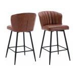 Tabourets de bar lot de 2 chaise de bar moderne avec dossier chaise haute bar pour central lot de cuisine, ...