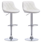 Woltu - lot de 2 tabourets de bar tabouret en cuir synthétique, siège bien rembourré, hauteur réglable, ... Woltu - lot de 2 tabourets de bar tabouret en cuir synthétique, siège bien rembourré, hauteur réglable, ...