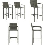 Vidaxl - tabourets de bar lot de 2 gris résine tressée - tabouret de bar - chaises de bar - mobilier ... Vidaxl - tabourets de bar lot de 2 gris résine tressée - tabouret de bar - chaises de bar - mobilier ...
