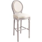 Tabourets de bar lot de 2 - tabourets hauts - chaises fauteuil de bar blanc lin vidaxl