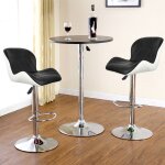 Tabouret de bar, lot de 2 hauteur r�glable (91 - 111cm), tabouret haut avec dossier pour bar de cuisine ...