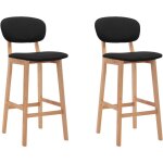 Nova - the living store tabourets de bar lot de 2 noir tissu - chaises de bar - tabourets de comptoir ... Nova - the living store tabourets de bar lot de 2 noir tissu - chaises de bar - tabourets de comptoir ...