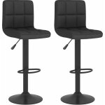 Vidaxl - tabourets de bar lot de 2 noir tissu