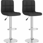 Tabourets de bar lot de 2 - tabourets hauts - chaises fauteuil de bar noir tissu vidaxl