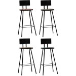 Vidaxl - tabourets de bar lot de 4 bois massif de récupération Vidaxl - tabourets de bar lot de 4 bois massif de récupération