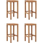 Tabourets de bar lot de 4 bois de teck massif vidaxl