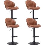 Wahson office chairs - tabouret de bar lot de 4 chaise de bar r�glable tabourets hauts avec dossier pour ...
