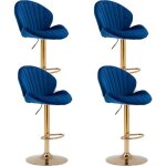 Wahson office chairs - tabouret de bar lot de 4 chaise de bar r�glable tabourets hauts avec dossier pour ...