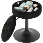 Woltu - tabouret de bar bas en velours avec espace de rangement, chaise de bar ronde, rglable 49, 5 ...
