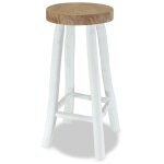 Chaise de bar bois de teck solide vidaxl