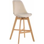 Décoshop26 - tabouret de bar chaise haute design scandinave moderne en velours crème tdb10375 Décoshop26 - tabouret de bar chaise haute design scandinave moderne en velours crème tdb10375