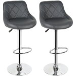 Tabourets de bar chaises de salle à manger lot de 2, coussin d'assise à dossier pivotant réglable en ... Tabourets de bar chaises de salle à manger lot de 2, coussin d'assise à dossier pivotant réglable en ...