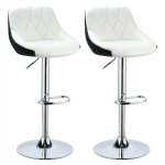 Tabourets de bar chaises de salle à manger lot de 2, coussin d'assise à dossier pivotant réglable en ... Tabourets de bar chaises de salle à manger lot de 2, coussin d'assise à dossier pivotant réglable en ...