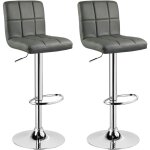 Woltu - tabouret de bar en cuir artificiel, lot de 2, sige bien rembourr, tabouret de bar pivotant, ...