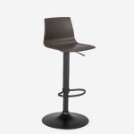 Grand soleil ? tabouret de bar r�glable en hauteur noir mat ? hauteur d'assise 57 - 80 cm ? si�ge pivotant ...