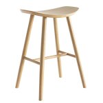 Tabouret de bar design bois clair h65 cm demory
