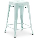 Industrial style - tabouret de bar - design industriel - 60cm - nouvelle dition - stylix bleu clair