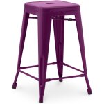Industrial style - tabouret de bar - design industriel - 60cm - nouvelle �dition - stylix violet