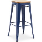 Privatefloor - tabouret de bar - design industriel - bois et acier - 76cm - nouvelle édition - stylix ... Privatefloor - tabouret de bar - design industriel - bois et acier - 76cm - nouvelle édition - stylix ...