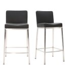 Miliboo - tabourets de bar design noirs h66 cm (lot de 2) epsilon