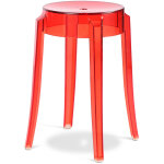 Tabouret de bar design transparent - 47cm - victoria queen rouge Tabouret de bar design transparent - 47cm - victoria queen rouge