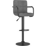Tabouret de bar gris clair tissu 11 Tabouret de bar gris clair tissu 11