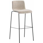 Clp - tabouret de bar hoover en tissu cr�me, schwarz colore : cr�me