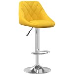 Vidaxl - tabouret de bar jaune moutarde velours