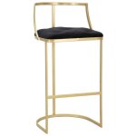 Mauroferretti - tabouret de bar en métal assise capitonnée istanbul 45 x 90 cm Mauroferretti - tabouret de bar en métal assise capitonnée istanbul 45 x 90 cm