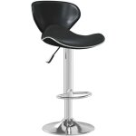Tabouret de bar noir similicuir vidaxl