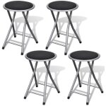 Tabourets de bar pliables lot de 4 similicuir vidaxl